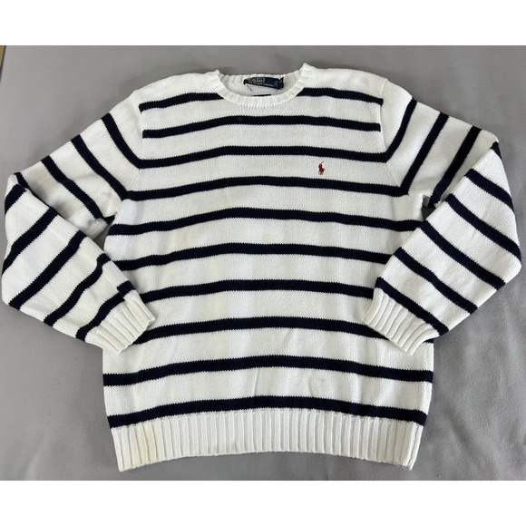 Ralph Lauren Other - Vintage Polo Ralph Lauren Men's White and Blue Red Pony Sz‎ XL 100% Cotton Y2K